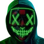 Poptrend Halloween Cosplay LED Light Mask(Green)