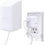 Dreambaby Extra-Large Dual Fit Outlet Plug Cover - Electrical Socket Guard for Standard and Decora - White - Model L945