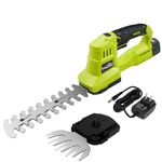 SnapFresh Grass Shears Cordless - 2-in-1 Cordless Hedge Trimmer 12V Handheld Grass Trimmer & Bush Timmer w/Rechargeable Battery & Charger Electric Garden Shears for Garden Yard Lawn Care