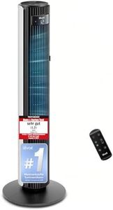 Levoit - DC Motor großer Turmventilator - sehr leiser Ventilator - 4 Modi/12 Stufen/12 Std Timer - Fernbedienung & Kühlung - Tower Fan mit 7,9m/s Geschwindigkeit - 90° oszillierender - Weiß, 106 cm