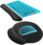 Anup Torda® Mouse Pad Wrist Rest Memory Foam Keyboard Hand Wrist Rest Cushion Wrist Support & Pain Relief Suitable for Gaming Computer Laptop Home & Office Non-Slip Rubber Base