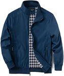 URBANFIND Men's Sports Shell Jacket Lightweight Windbreaker Outdoor Recreation Coat, Blue, Large