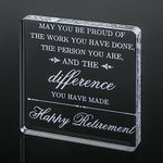 Retirement Gifts for Men Women, Retirement Keepsake Paperweight Retirement Plaque Retired Gifts for Teacher Police Firefighter Nurse Doctor Pastor Friends