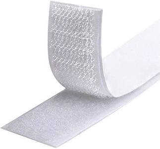 Fesoar Nastro Adesivo 8M,Strisce Laccio Adesivo [8 M × 2 cm] Aderenza Forte,Autoadesivo Hook Loop per Portafoto (Bianco)