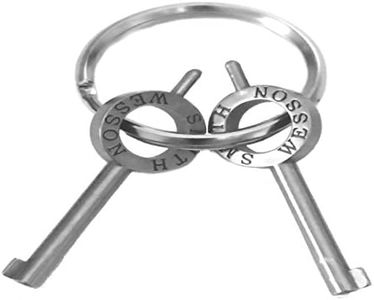 2 Authentic Smith & Wesson Handcuff Key for unisex adultS&W Models 100, 300, 1850, 1900 with Key Ring