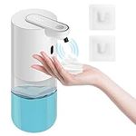 Automatic Soap Dispenser, 400 ML Rechargeable Non-Touch Foam Soap Dispenser with 4 Adjustable Foam Quantity, Electric Soap Dispenser for Wall Mounting with Infrared Motion Sensor - Automatic Cleaning