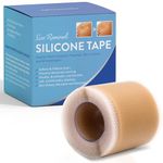 LERFOT Silicone Scar Sheets Scar Removal Silicone Scar Tape 1.6x60 for Softening and Flattening Scars, Acne, C-Section, Keloid Surgery, Painless Removal, Reusable, Washable (brown)