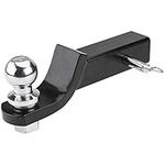 AYNEFY Ball Trailer Hitch, 2 inches / 50 mm Heavy Duty Mount Tongue Hitch Receiver for Towing Trailers, Caravans, Trucks, Up to 6000 lbs Coupling Cast Steel Connector Head