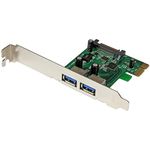 StarTech.com PEXUSB3S24 2 Port PCI Express (PCIe) SuperSpeed USB 3.0 Card Adapter with UASP, SATA Power, Dual Port USB 3 PCIe Controller