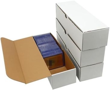 Boxes for cards,Card storage box for Top loaders for Cards 3”x4”,Collectible Trading Card Cases,pokemon card box,card storage box fits Baseball Cards, Football Cards, Basketball Cards, reliable and safe to store your diverse cards-6 sheets LABELS STICKER(4-Pack-White)