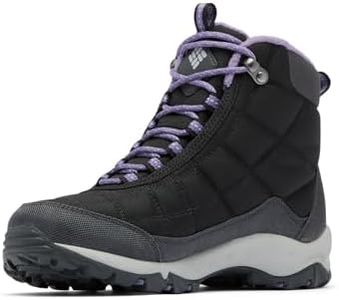 Columbia Women’s Waterproof Snow Boots, Black/Plum Purple – Size 5 UK