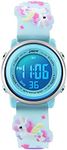 L LAVAREDO Kids Watches Girl Watches Ages 3-12 Sports Waterproof 3D Cute Cartoon Digital 7 Color Lights Wrist Watch for Kids