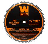 WEN BL1490 14-Inch 90-Tooth Carbide-Tipped Professional Metal Saw Blade for Thin Steel Cutting