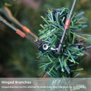 Asinse 7FT Pre-Lit Christmas Tree – Artificial Holiday Decor