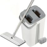 EcoSphere Finds Mop and Bucket with Wringer Set and Washable Microfiber Pads| Effortless Cleaning System for Any Type Floor Tile, Wooden or Laminate with Flat Mop| Wet and Dry Floor use