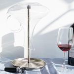 Wine Decanter Drying Stand with Silicone Head to Prevent Scratches-Detachable Shelf Decanter Rack Holder with Drip Catching Base with Wine Bottle Stopper, Decanter and Wine Glass NOT Included