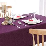 Khooti Washable Jute Table Cover Pack of 1 Heat Resistant Table Cover for Dining Table Inches/Kitchen Table Wedding Party, 40 x 60 Inches / 100 x 150 cm (Wine)