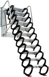 Attic Steps Pull Down Stairs Alloy Black Attic Stairs Access Ladder Wall-Mounted Folding Stairs for Villa Attic Retractable Attic Ladder with Armrests(Size:2.6-2.9m)