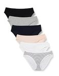 Amazon Essentials Women's Cotton Stretch Bikini Panty, Classic Assorted, Large