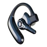 emotal Dual-Mic AI Noise Cancelling In Ear Bluetooth Headphones, 10 Days Standby 30Hrs HD Talktime Bluetooth Earpiece IPX6 Waterproof Ultralight for Driving/Truckers/Business, Black