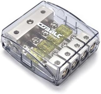 Orion Cobalt DBF1444 Power Distribution Block, One 4/8 Gauge Input for Four 4/8 Gauge Output, Mini ANL Fuse Holder for Car Audio Amplifier | Auto Parts, Automotive, Marine (100A Fuses Included)