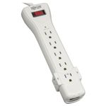 Tripp Lite 7 Outlet Surge Protector Power Strip, 12ft Long Cord, Right-Angle Plug, Fax/Modem Protection, RJ11, 50,000 INSURANCE (SUPER6TEL12)