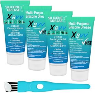 XBVV Food Grade Silicone Grease Lubricant for Plumber Faucet Valve Pool Filter O-Rings Kit 4-Pack 1 oz Tubes