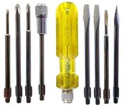 TATA AGRICO Combination 8 Blades Screwdriver Set With Neon Bulb Shock Tester (SDK002_Yellow)