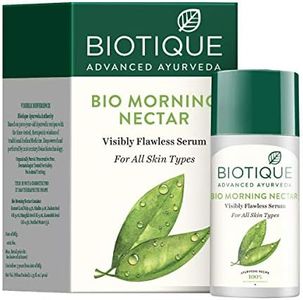 Biotique Morning Nectar Visibly Flawless Serum l Prevents Dark spots, Blackheads and Blemishes l Visibly Flawless Skin l Nourishes and Hydrates Skin l All Skin Types l 40ml