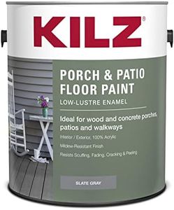 KILZ Low-Lustre Enamel Porch & Patio Latex Floor Paint, Interior/Exterior, Slate Gray, 1 Gallon