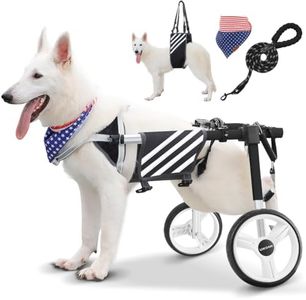 Lokshun Large Dog Wheelchair for Back Legs with Multi-Function Pet Lift, Wheelchair for Dogs Thickened, Adjustable Back Leg Dog Wheel Chair, Dog Carts with Wheels for Disabled Hind Legs (Black-XL)