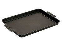 Snow Peak Iron Griddle, Insert into a Large Grill Bridge or on top of Double Burner Stove, Made in Niigata, Japan, Black