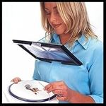 KAV LED Magnifying Glass with Light and Neck Cord - Hands Free, Portable, and Distortion-Free Lens for Reading, Sewing, Crafts, and Hobbies - 27 X 19.5cm Size