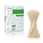 Garsum Natural BBQ Bamboo Skewers, Wooden Skewers for Assorted Fruits, Kebabs, Grill, Highly Renewable Natural Resources, Suitable for Kitchen, Party, Food Catering and Crafting 8"(100 PCS)