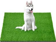 LOOBANI Dog Grass Pad with Tray Large, Indoor Dog Potties for Apartment and Patio Training, with 2 Packs Loobani Dog Grass Pee Pads for Replacement (Grass pad 31.8*51.1inch)