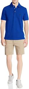 Nautica Men's Short Sleeve Solid Stretch Cotton Pique Polo Shirt, Bright Cobalt, X-Large