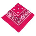 Boolavard 1s, 6s, 9s or 12 Pack Cowboy Bandanas Bandana with Original Paisley Pattern, Hot Pink, 55cm x 55cm