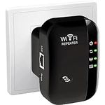 2023 Newest WiFi Extender, WiFi Repeater, WiFi Booster,Covers Up to 3000 Sq.ft and 45 Devices, Internet Booster - with Ethernet Port, Quick Setup, Home Wireless Signal Booster - Black