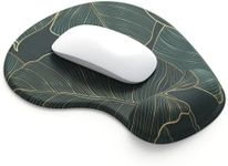 Office Mousepad with Gel Wrist Support - Ergonomic Gaming Desktop Mouse Pad Wrist Rest - Design Gamepad Mat Rubber Base for Laptop Computer -Silicone Non-Slip Special-Textured Surface (15VVeins)