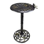 Oakland Living AZTWINBIRDS-BB Bird Bath, one size, Silver, Black, Gold