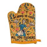 I'm Going to Feed All You F*ckers Funny Cooking Food Graphic Kitchen Accessories Funny Graphic Kitchenwear Funny Food Novelty Cookware Yellow Oven Mitt