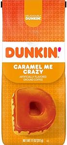 Dunkin' Caramel Me Crazy Flavored Ground Coffee, 11 Ounce