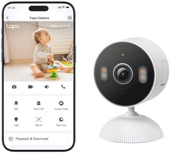 Tapo TP-Link Indoor/Outdoor Wi-Fi Home Security Camera, 2K 3MP, Two-Way Audio, Weatherproof, Night Vision, Baby Monitor, Free AI Motion/Person/Baby Cry Detection, Smart Notifications (Tapo C113)