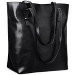 S-ZONE Vintage Genuine Leather Tote Shoulder Bag Handbag Big Large Capacity Upgraded 2.0