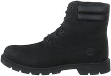 Timberland Women's Linden Woods 6 Inch Faux Fur Lined WR Fashion Boots, Black Nubuck, 4 UK