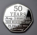 The Commemorative Coin Company 50th Birthday .999 Silver Commemorative. Unique Gift/Present Party/Celebration Ideas 50 Fifty Years