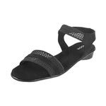 Mochi Womens Synthetic Black Sandals (Size (8 UK (41 EU))