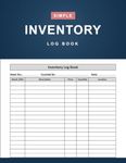 Inventory Log Book: Simple Inventory Log Book Used To Organize the Inventory Items and Stock Levels for Small Business, Home, and Personal - 120 Pages (8.5" x 11" Inches)