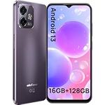 Unlocked Cell Phones Android 13 OS, Ulefone Note 16 Pro Unlocked Smartphone, 16GB RAM 128GB ROM, 50MP Dual Cameras, 6.52-inch Screen, Ultra Thin & Light 4G LTE Phones (Purple)