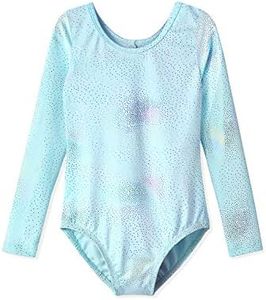 HOZIY Long Sleeved Leotards for Girls Ballet Gymnastics Aqua Teal Size 9-10 Years Old 9/10